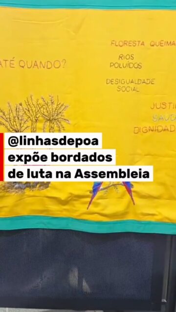 🧶🪡 Agulha e linha também são ferramentas de luta e esperança!

O coletivo @linhasdepoa surgiu em Porto Alegre durante a campanha pela liberdade de Lula desenvolvida pelo PT e cresceu para todo o país.

Hoje, depois de marcar presença em Brasília, a exposição dos coletivos de bordados desembarca na Assembleia Legislativa gaúcha retratando a bandeira brasileira e a nossa brasilidade a partir da arte de mais de 200 bordadeiras unidas.

 É a arte que resiste, denuncia e transforma!